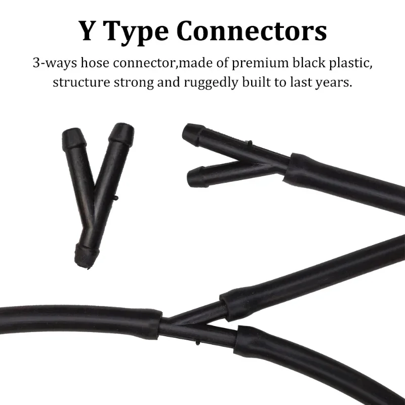 Multi-Type Car Windshield Washer Nozzles Hose Connector Kit - Wiper Spray Pipe Joint for Windscreen Accessories