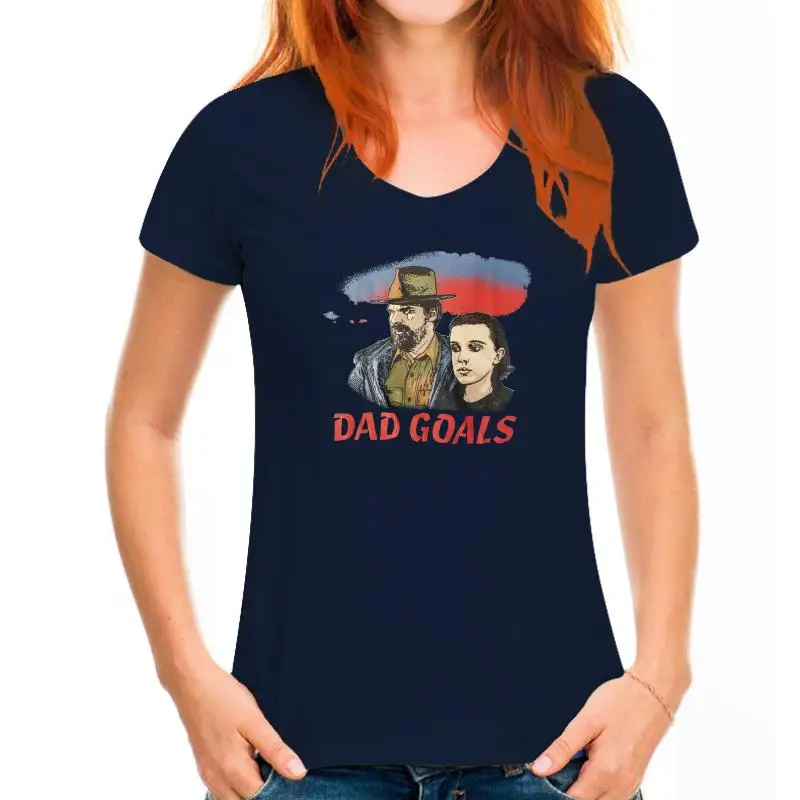 thumbnail image 1 of Camiseta para hombre del programa de televisión Stranger Tee Things Dad Goals Chief Hopper Eleven, 1 of 5