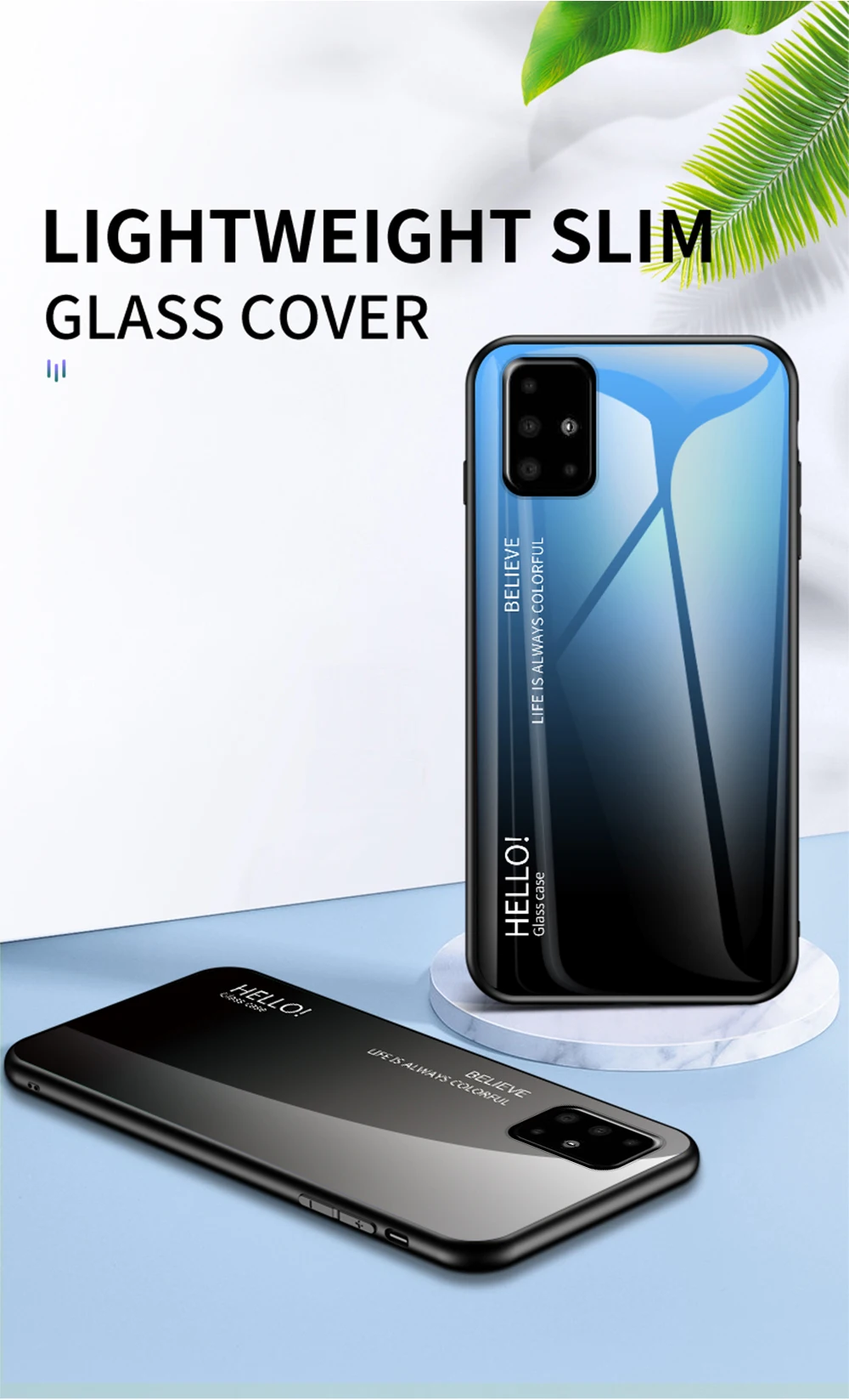 A52 Case ZROTEVE Gradient Tempered Glass Cover For Samsung Galaxy A52s A72 A12 A22 A32 M52 M53 M54 A13 A14 A34 A54 A53 A73 Cases- S49fd686fca204afb9315d9146c80d5a09