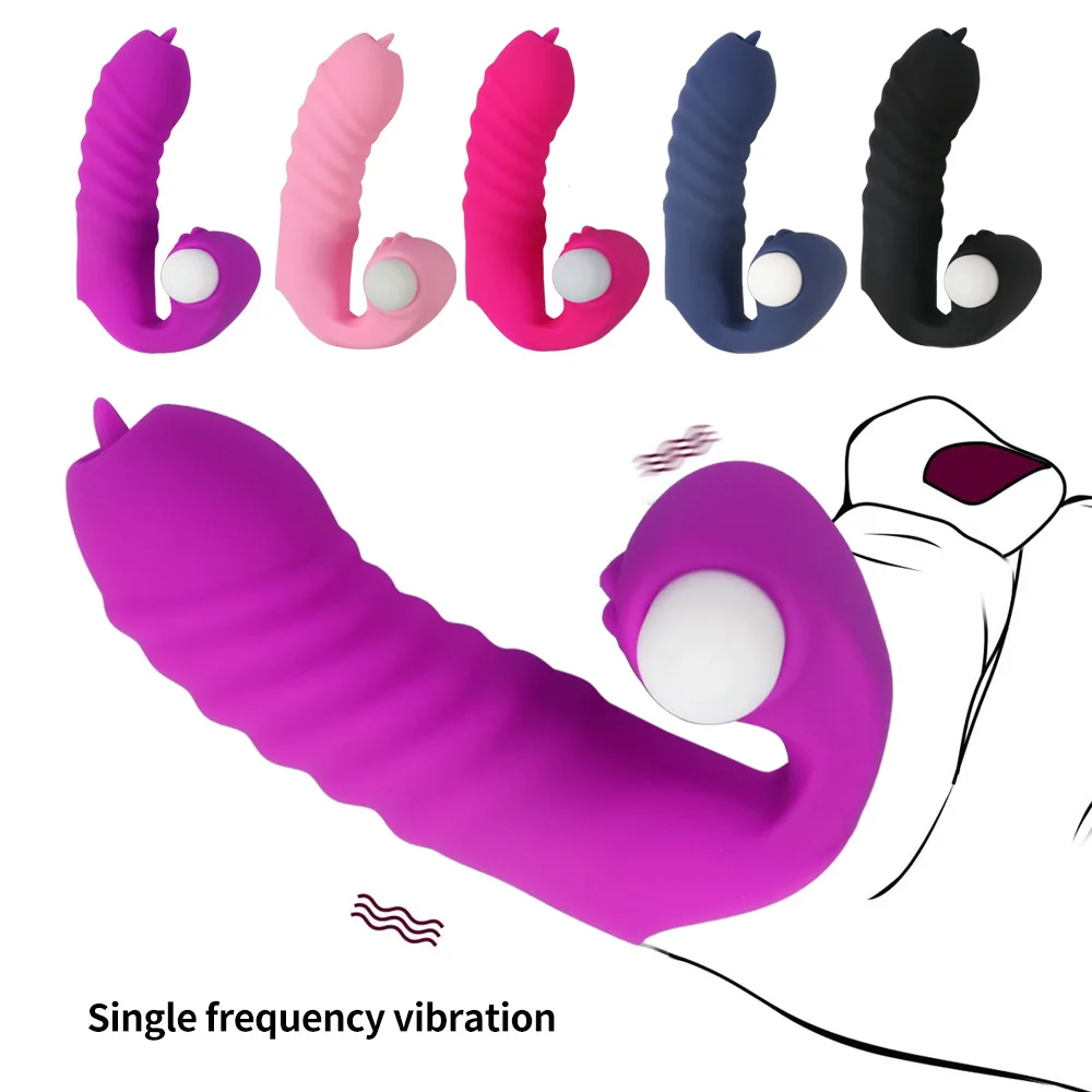 

Adult Finger Sex Sleeve Vibrators for Women G Spot Clitoris Stimulation Toy Tongue Licking Massager Couple Flirting Masturbator
