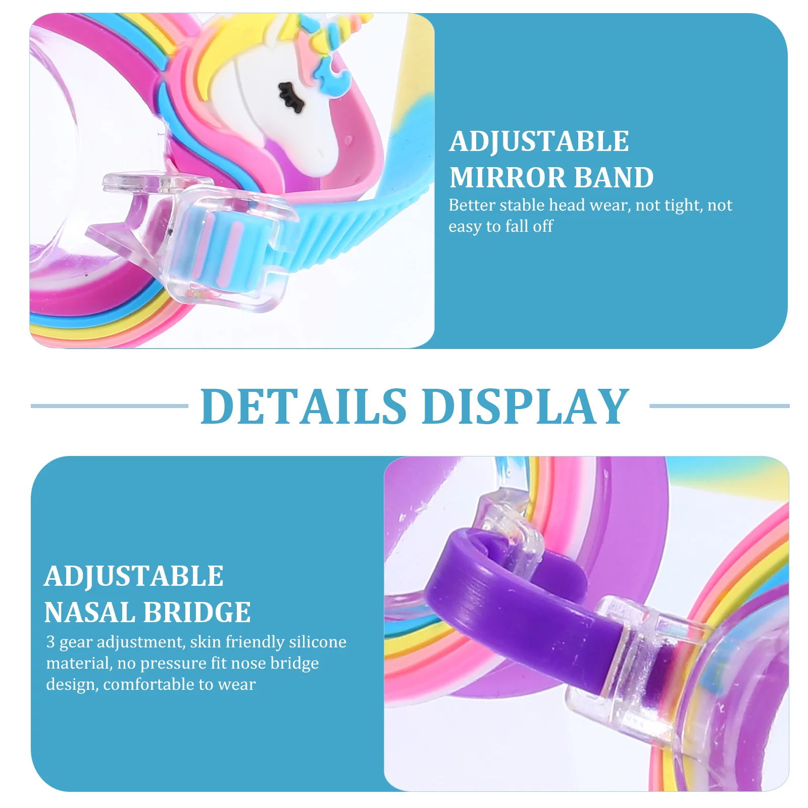 Goggles Swimming Kids Swim Goggle Glasses Pool Water Anti Fog Toddler Girls Underwater Unicorn For Child Beach Uv 3