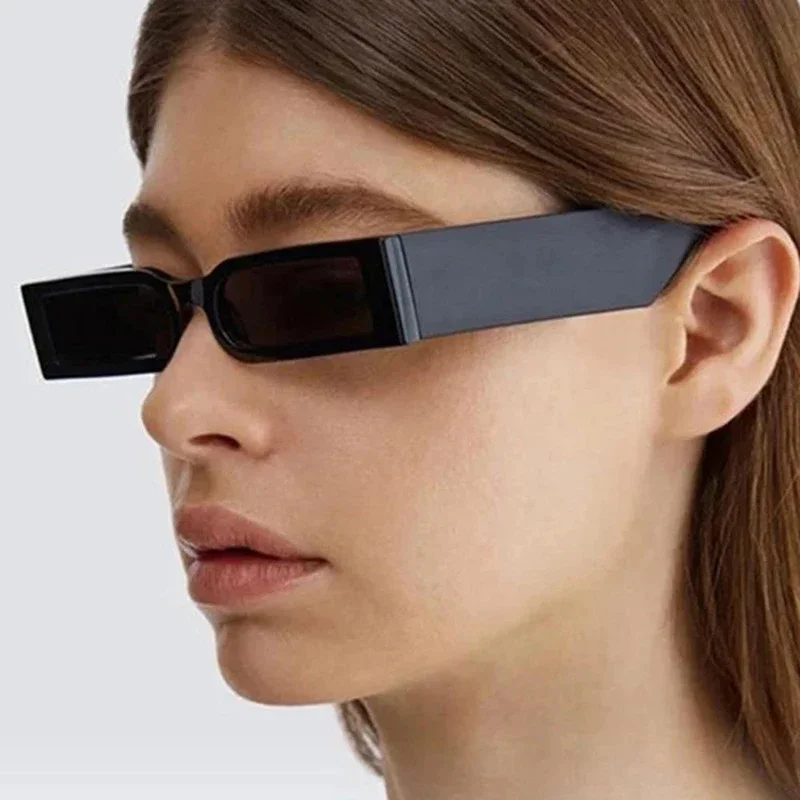 Rectangle Fashion Sunglasses Man Hip Hop Vintage Designer Small Frame Personality UV400 Eyewear