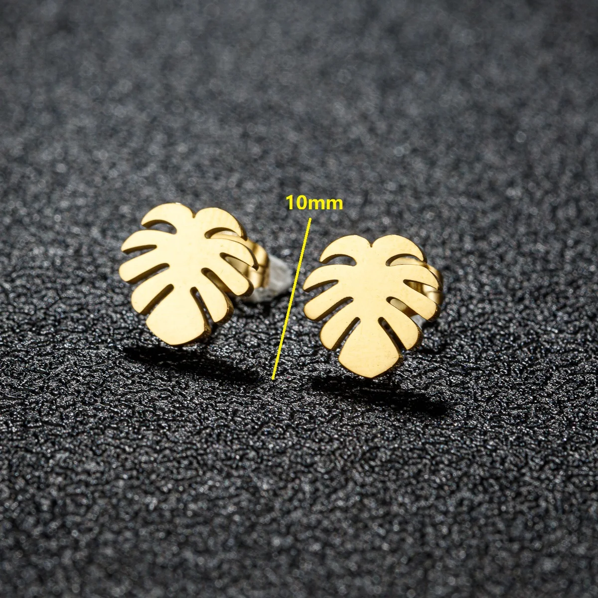Baum des Lebens Ohr stecker für Frauen Edelstahl Ohr Piercing goldene Farbe Blatt Ohr stecker böhmischen Hochzeit Tragus Schmuck – Detail 2