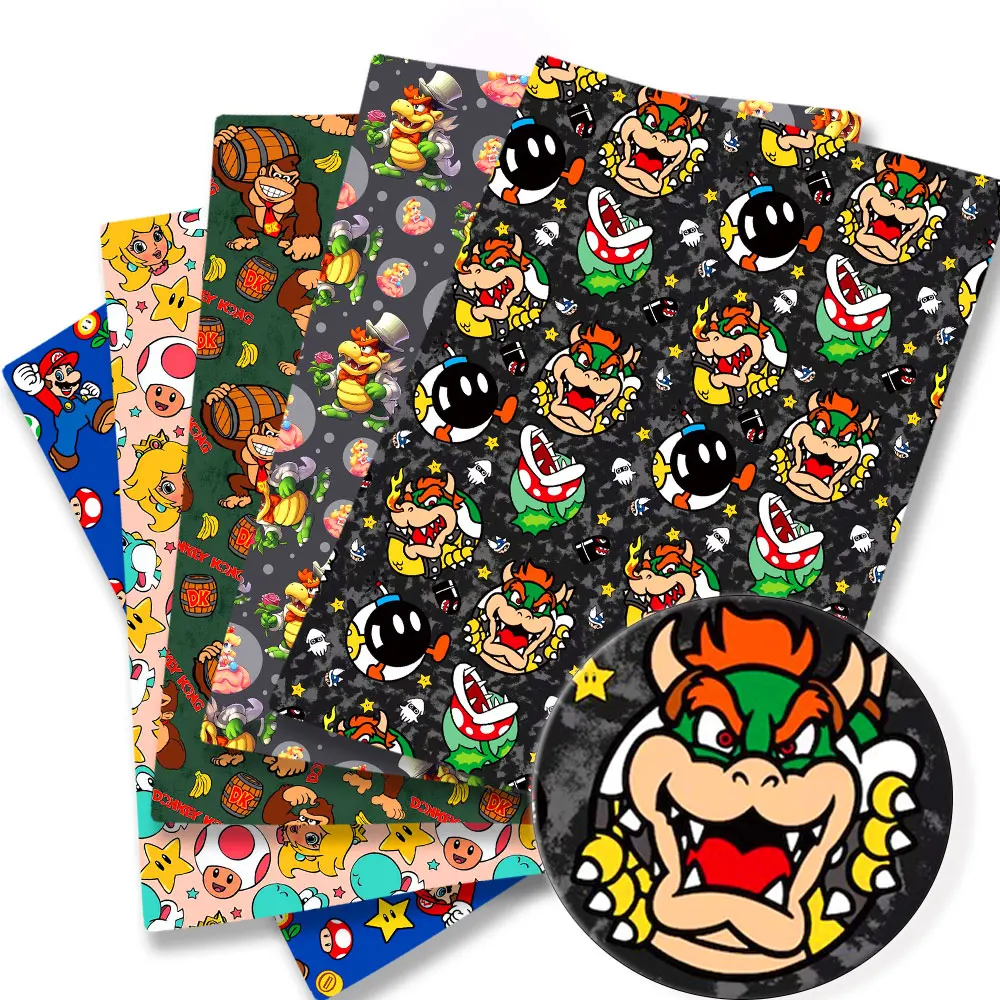 

Mario game Fabric140*50cm Handmade Sewing Patchwork Quilting Baby Dress Home Sheet Printed Fabric Fabric Sewing Kids Fabric