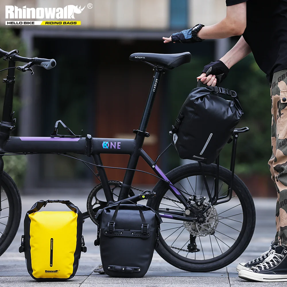 Rhinowalk torba rowerowa rowerowa wodoodporna 7L torba bagażnik rowerowy na rower przenośna torba z przednim bagażnikiem dwustronna tylna półka