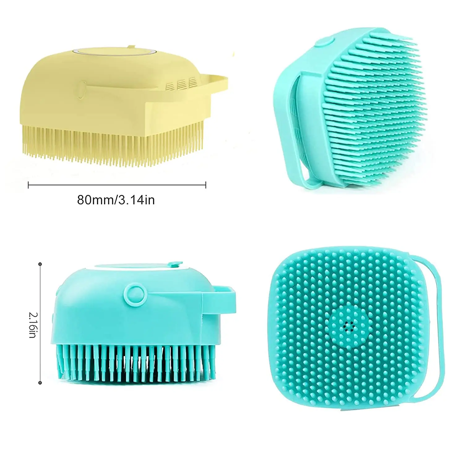 Cat Grooming Brush ATUBAN Dog Bath Brush Soft Silicone