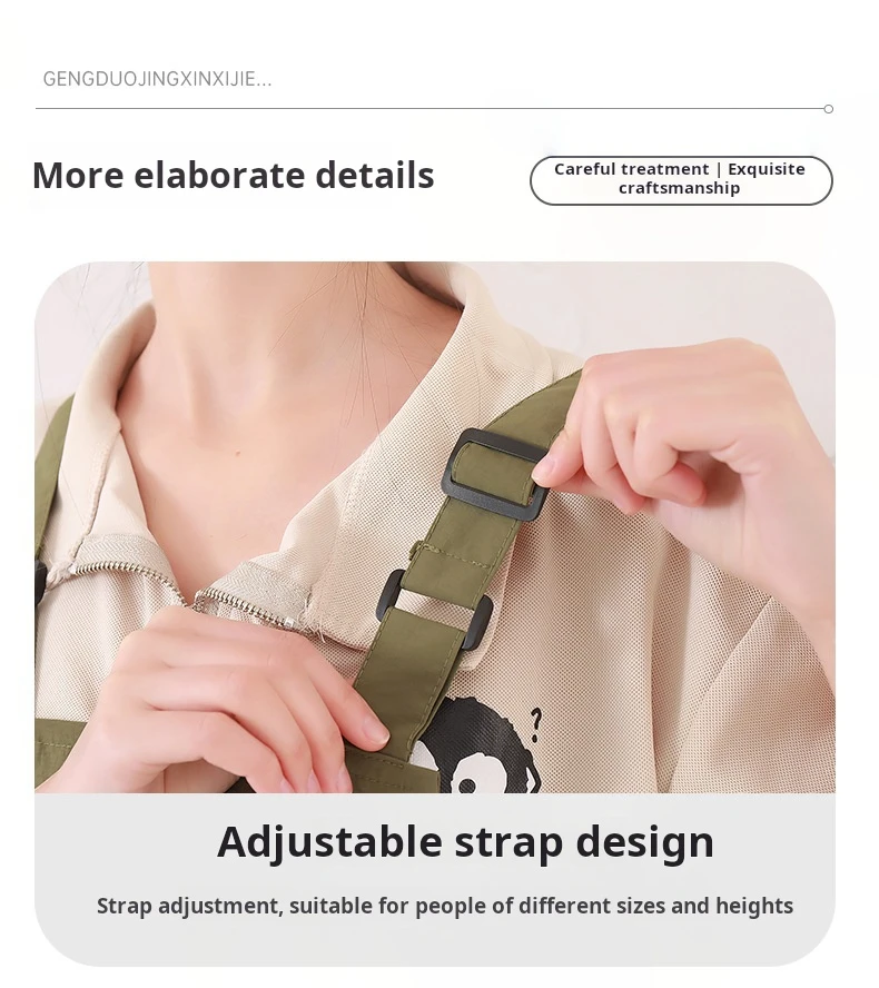 Unisex-Kochschürze mit Tasche, anpassbares Markenlogo, verstellbarer Umhängeband für Kellner und Köche in Restaurants – Detail 6