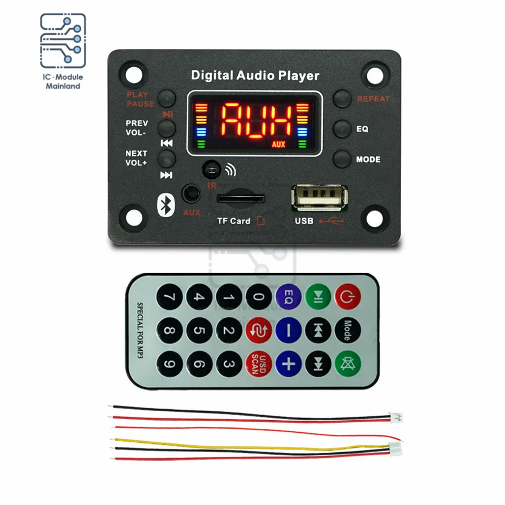 Scheda Amplificatore 2*40W Scheda Di Decodifica Audio Modulo Lettore Mp3 Per Auto Bluetooth 5.0 Fm Ape Flac Scheda Di Decodifica Modulo Radio