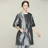 Barber Work Clothes Anti Seepage Water Non-stick Hair Smock Anti Static Gown Hair Salon Uniform Pet Grooming Overalls Y0624 2