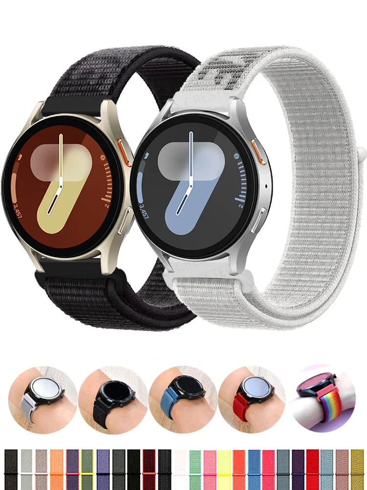 Versatile Nylon Loop Bracelet for Smartwatches - 22mm/20mm Band