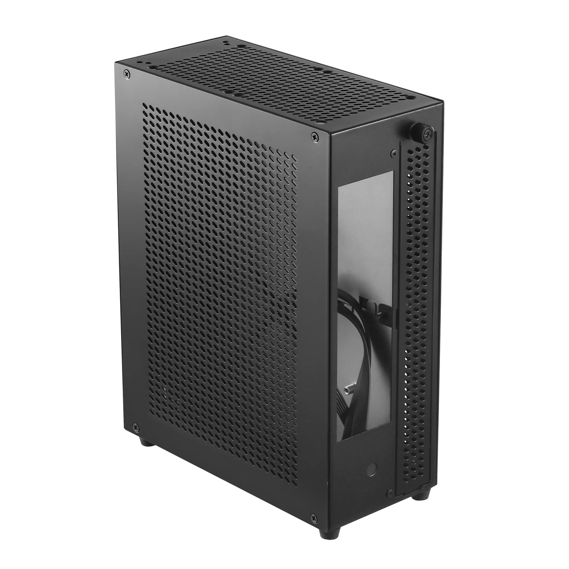 Desktop Chassis ITX Computer Case Mini NAS Computer Case Dual 3.5-Inch Hard Drive Front USB3.0 TYPEC Interface