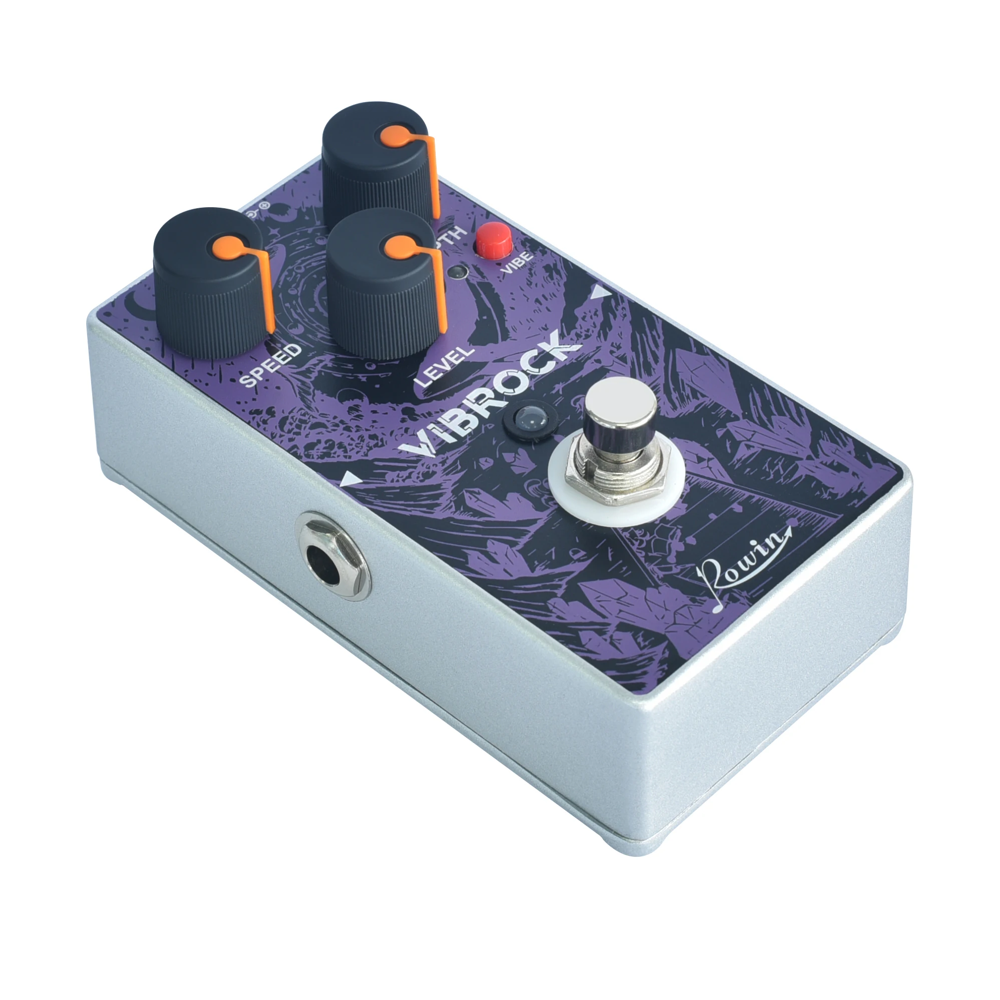 Rowin RE-02 Vibrock Chorus&Tremolo Guitar Multi-Effect Pedal True Bypass Working On Both DC 9V Adaper & Battery For Outdoor Play