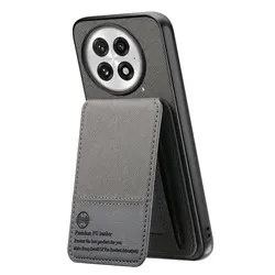Luxury RFID Leather Card Case - Premium Wallet Cover - OnePlus Ace 6T (GRAY)