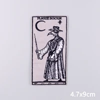 Buy Black/Death Tarot Embroidered Patches For Clothing Stickers Punk Skull/Skeleton Patch Iron On Patches On Clothes Fusible Patch Online - Image 5