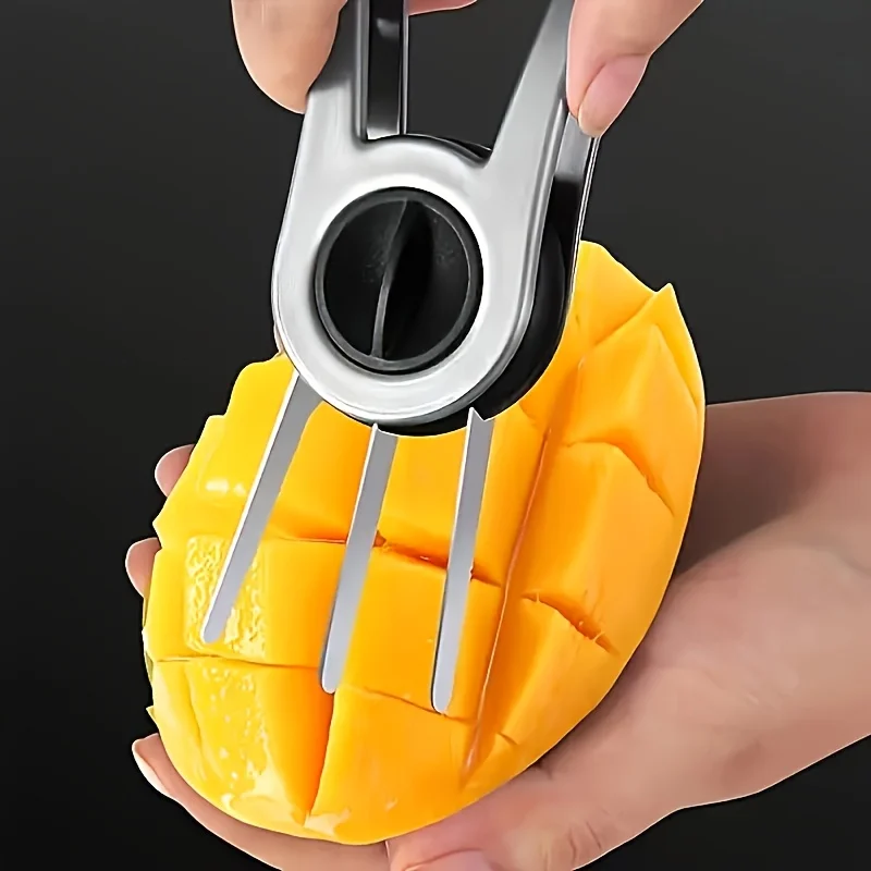 Stainless steel mango knife, diced, peeled, scoop, meat extractor, fruit peeler, peeled, pitted, diced 3