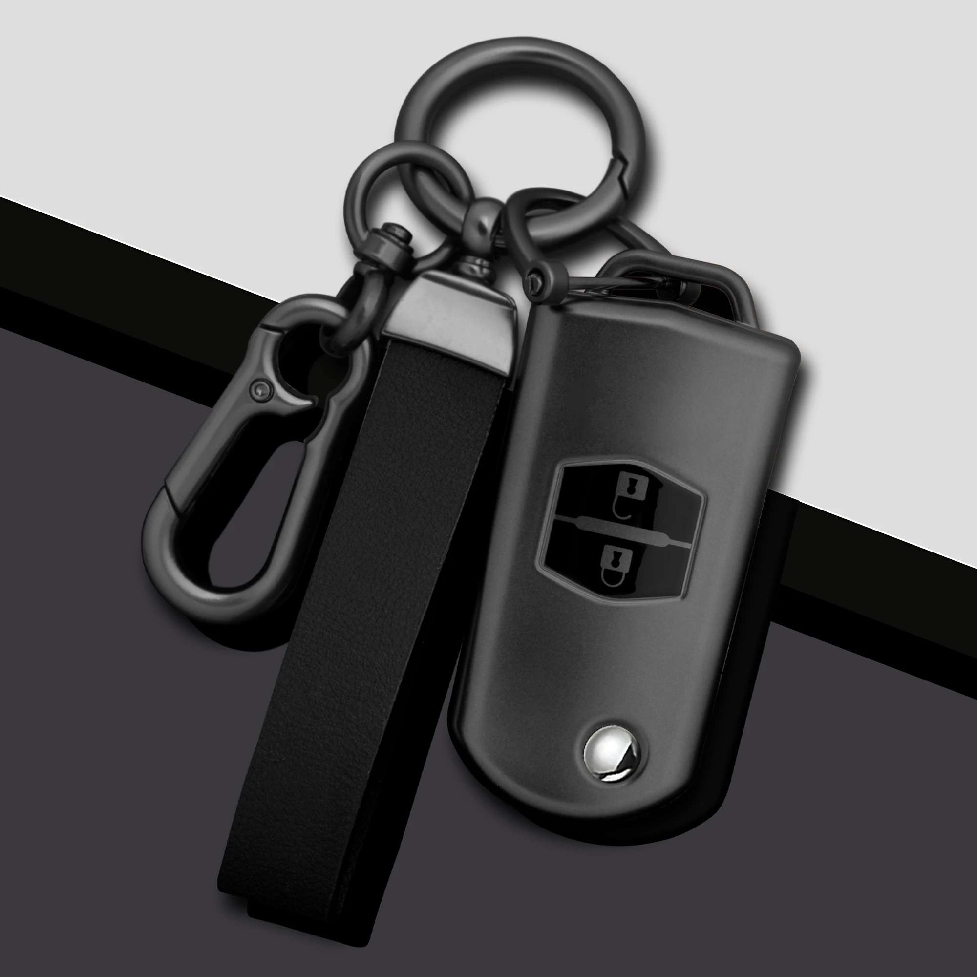 Autoschlüsseletui für Mazda Demio 2 3 5 6 M3 M5 M6 CX-5 CX7 CX9 RX8 MX5 MPV 2 3 Tasten Schlüsselanhänger Halter Fob Innenzubehör