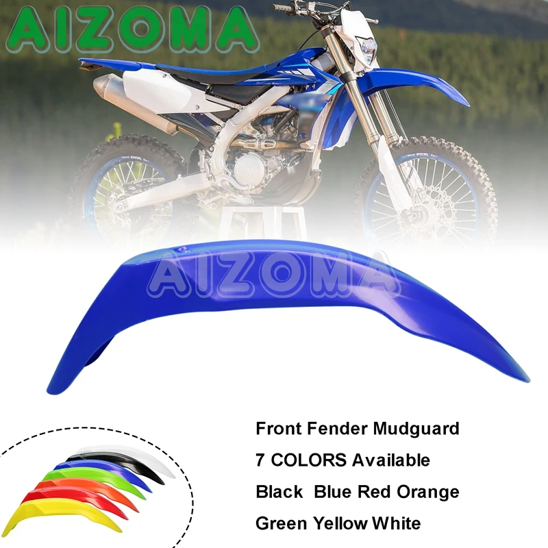 Parafango Anteriore Blu Motocross Racing Parafango Per Honda Kawasaki Yamaha Wr Yz Ttr Wrf 125 250 450 426 500 Universale