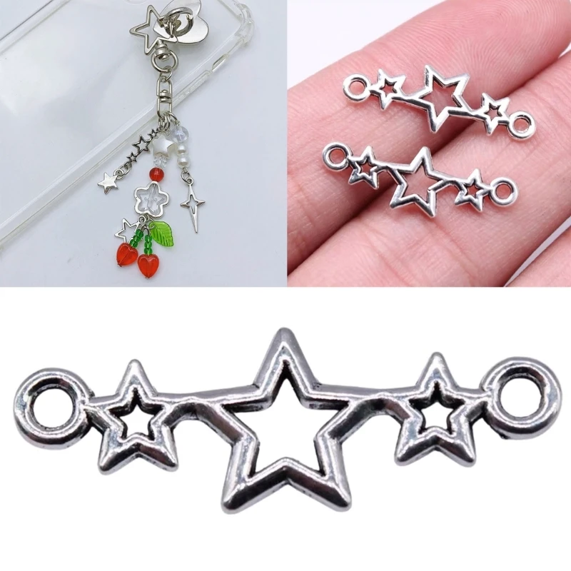 

400Pcs Connector Pendants Antique Silver Color Jewelry Accessories