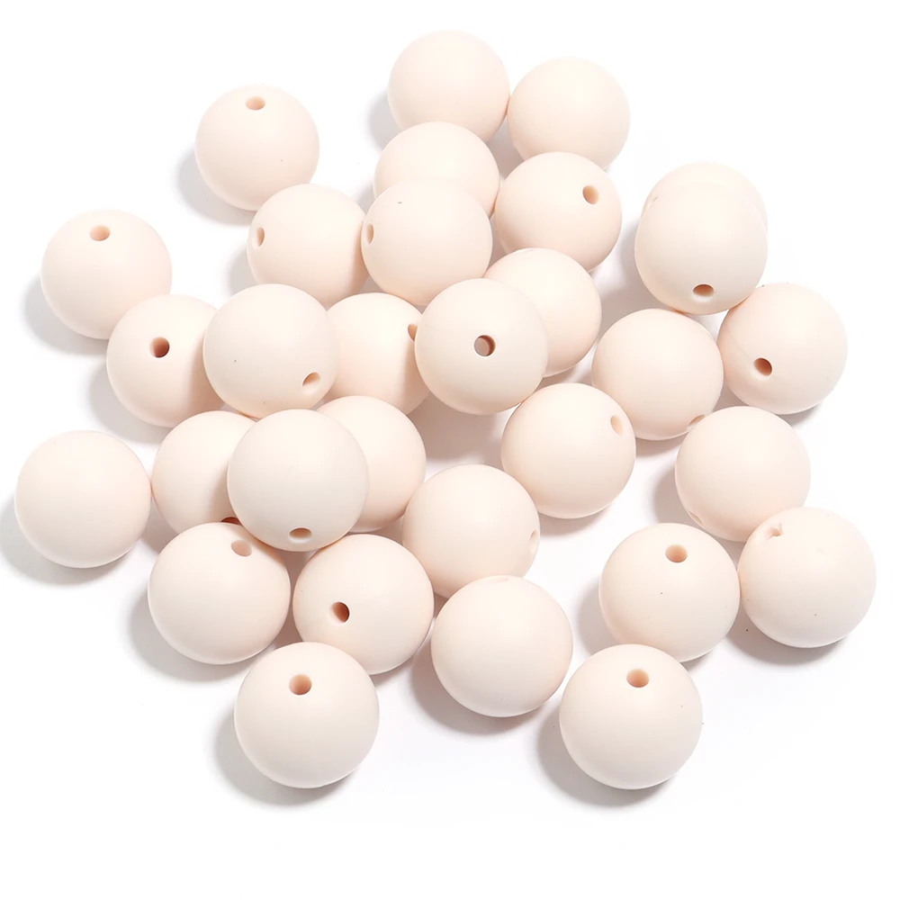 Set of 20 Candy-Colored Round Silicone Beads for DIY Jewelry and Accessories