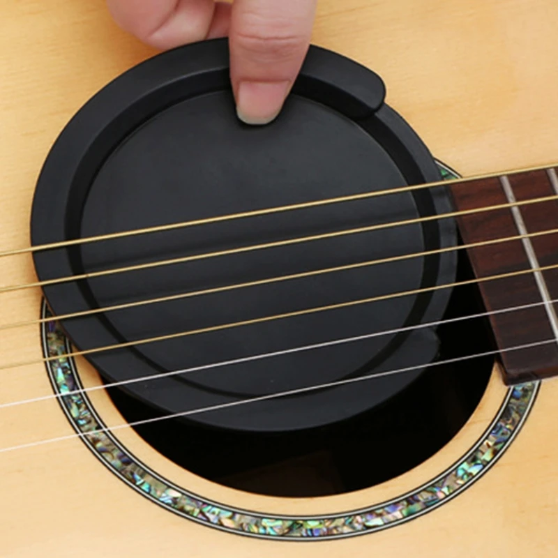 L9BD Soft Silicone Acoustic Guitar Feedback Reducer Sound Hole Cover
