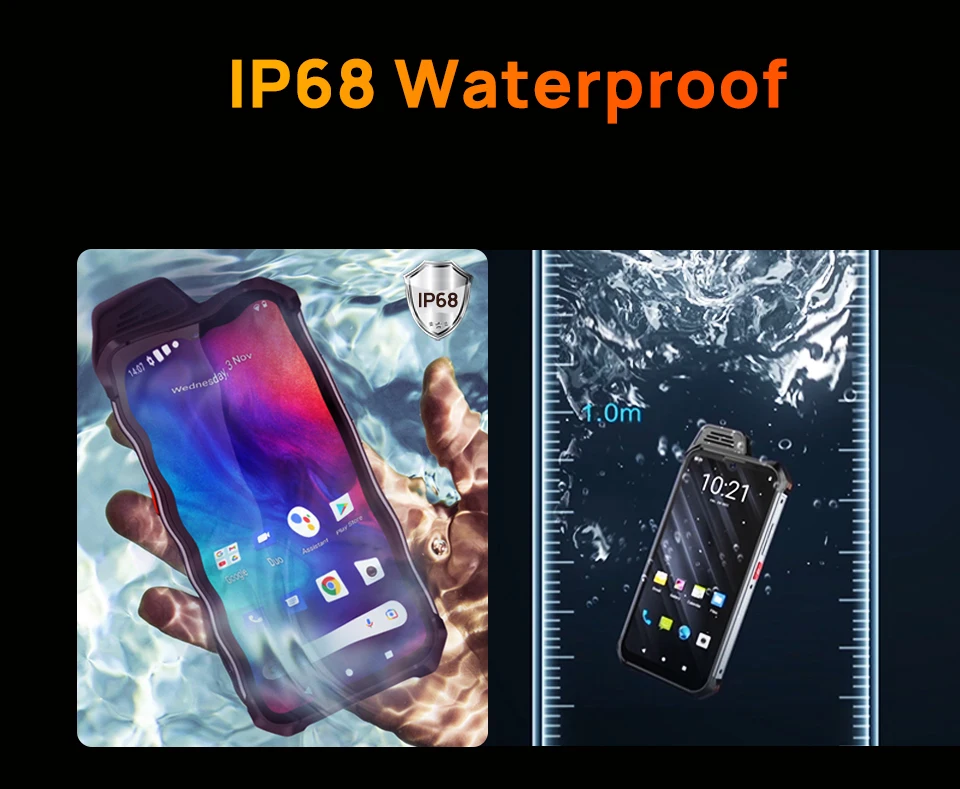 Rugged Smartphone  UNIWA W888 6.53 Inch 2W Big Speaker Global Version IP68 Waterproof NFC Smartphone cheap android cell phones
