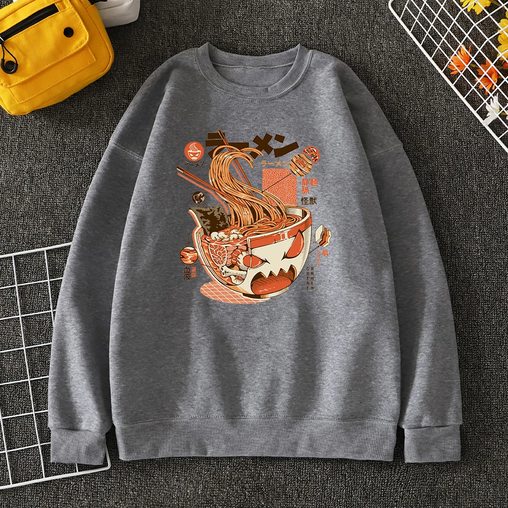 

Japanese Harajuku Style Sushi Noodles Are Also Alive Hoody Men Hip Hop Casual Hoodiessimple Street Pullovers Autumn Warm Men Top