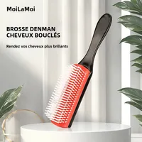 Brosse à cheveux démêlante à 9 rangées, masseur de cuir chevelu, peigne humide et droit pour femmes et hommes, brosse à cheveux bouclés pour Salon 1