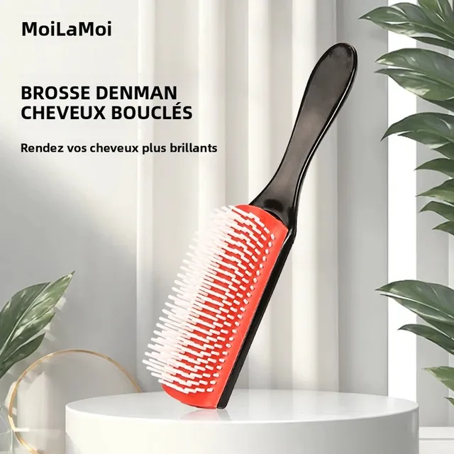 Brosse à cheveux démêlante à 9 rangées, masseur de cuir chevelu, peigne humide et droit pour femmes et hommes, brosse à cheveux bouclés pour Salon 1