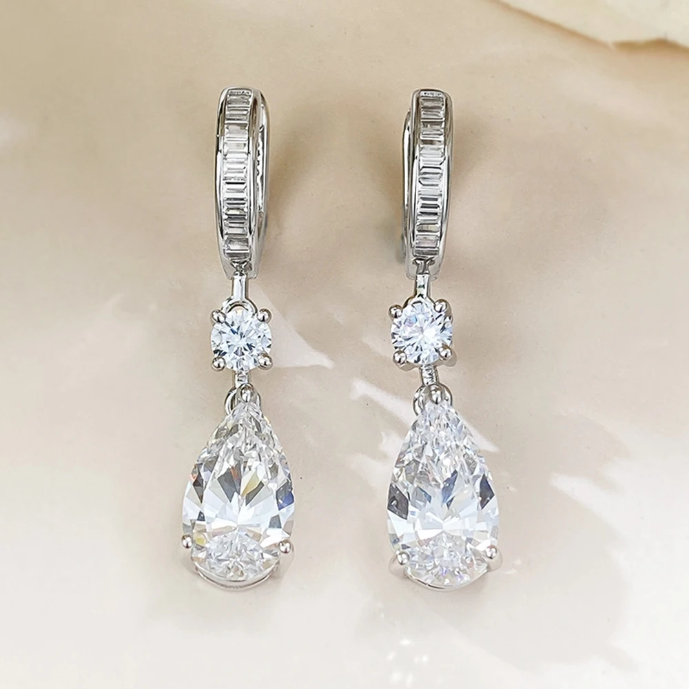 Boucles d'oreilles saphir bleu Or blanc Cléo | Zeina
