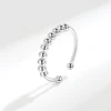 KASANIER S925 Sterling Silver U Shape Fidget Rotate Freely Beads Spiral Rings For Women Men Anxiety Antistress Spiral Beads Gift 2