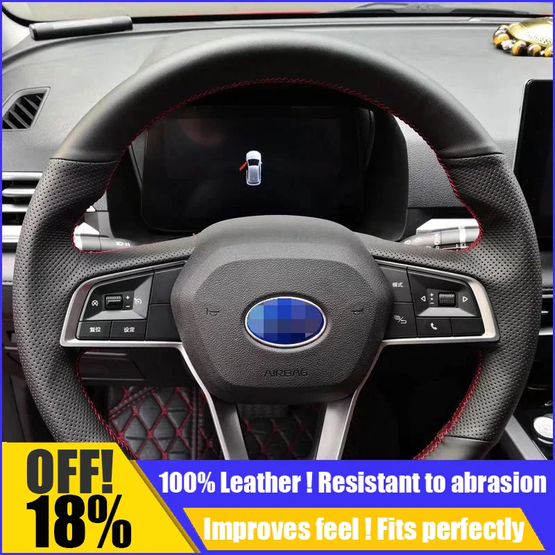 

Leather Car Steering Wheel Cover Fit For BYD ATTO3 SEAL Dolphin Han Song Pro Yuan Qin Plus Custom Diy Auto Car Accessories