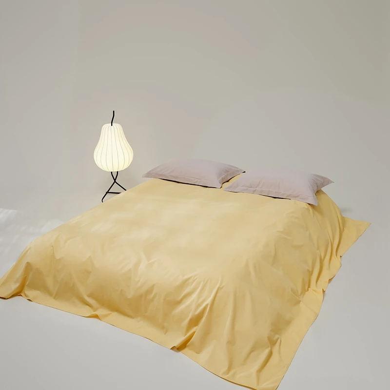 High Quality 100% Brushed Cotton Flat Sheet, Bed Linens, White, Gold, Yellow Brief Bedspread For Single Double Bed Home Textile - Image 4