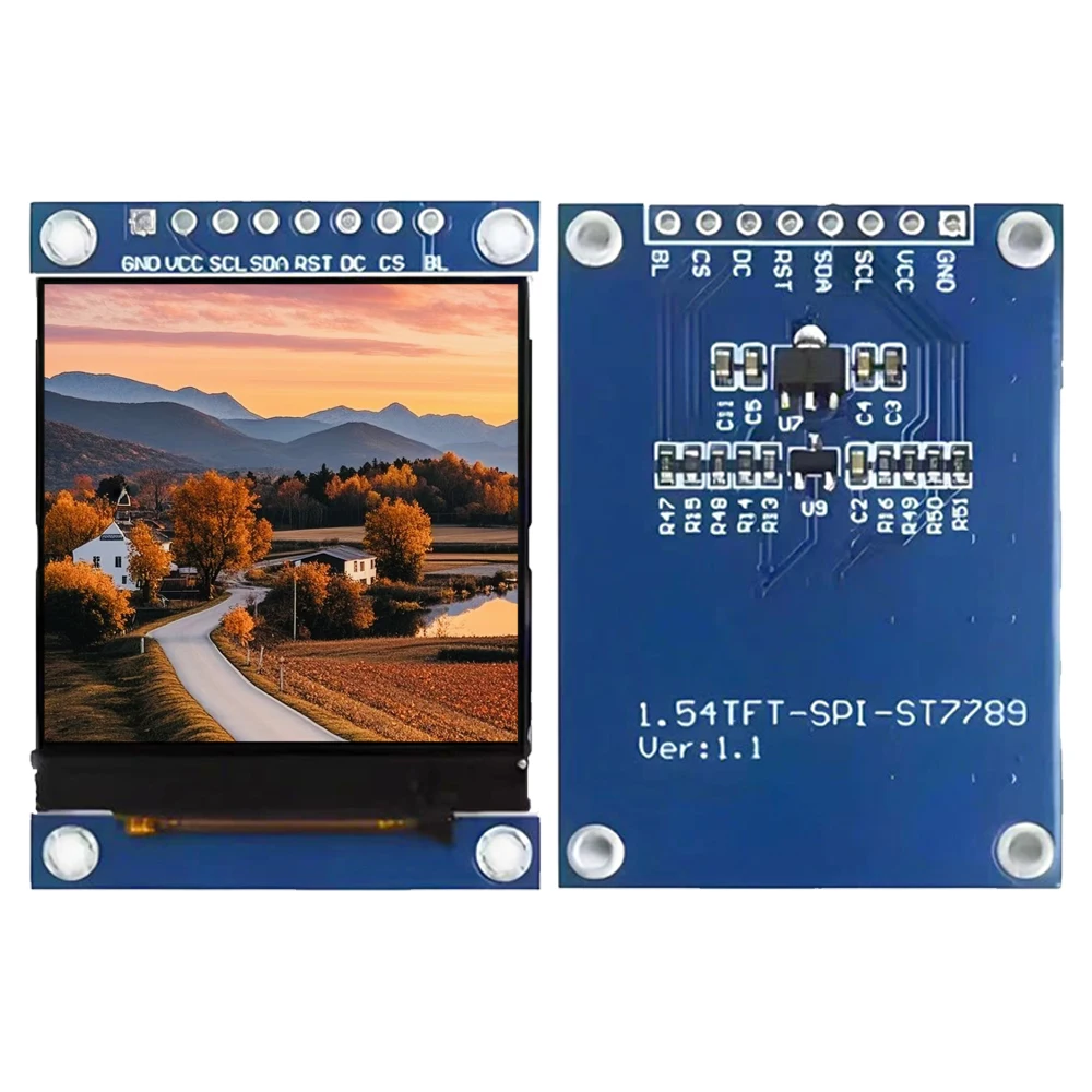 1,54 Zoll TFT LCD Display Modul ST7789 Treiber IC 8PIN HD 240*240 Auflösung 4-Zeilen SPI Farbbildschirm – Detail 2