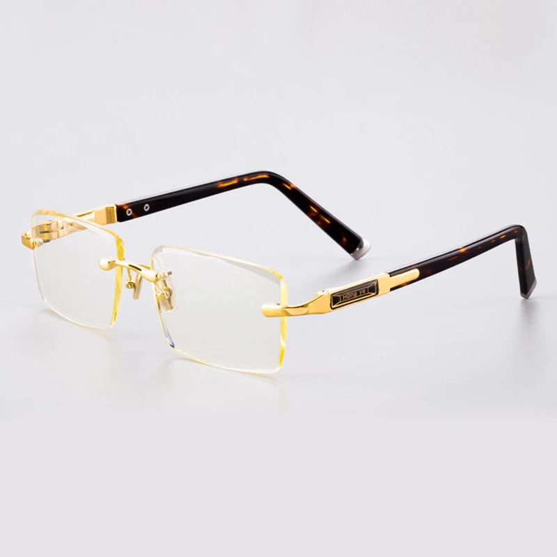 Pure Natural Crystal Stone Sunglasses Cyan Mineral Lens Man Luxury