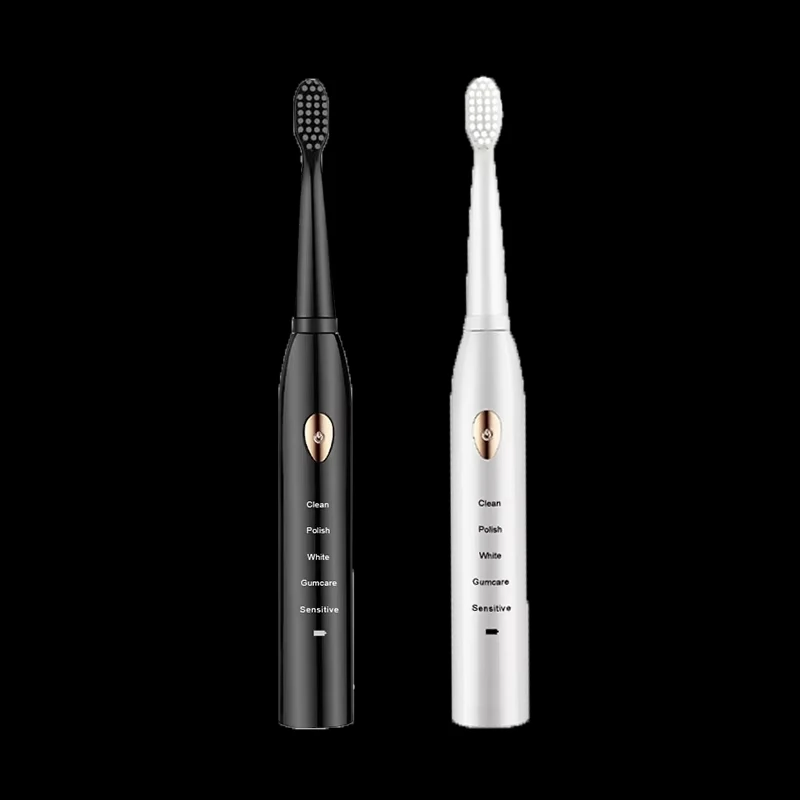 Jianpai Adult Black White Classic Acoustic Electric Toothbrush Adult 5-Gear Mode USB Charging IPX7 Waterproof Acoustic Electric 5