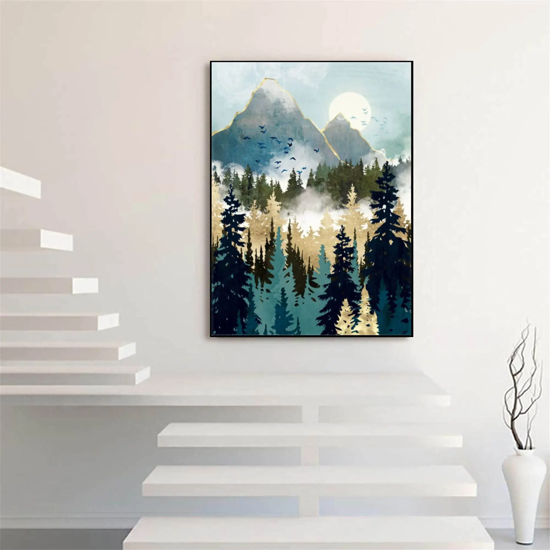 DIY Diamond Painting Art Kits Abstract Diamond Mosaic Mountain Paint 5D Full Round Diamond Embroidery Gift Wall Home Decor Craft