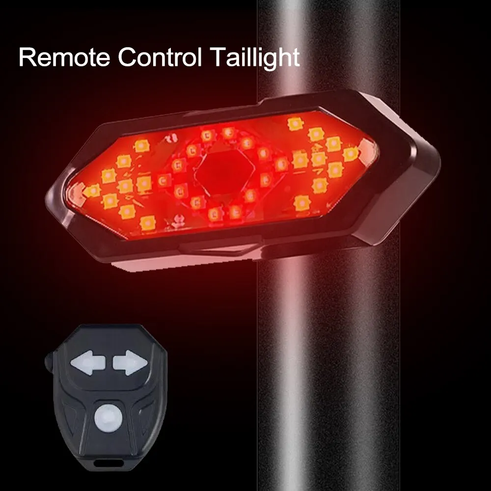 NHHEO Luce Posteriore Bici con Indicatore di Direzione Ultra Luminoso, 5 modalità-Allarme Acustico Wireless Fanale Posteriore Bicicletta 30 LED IPX4 Impermeabile Ricaricabile USB Luci Bici(4PCS