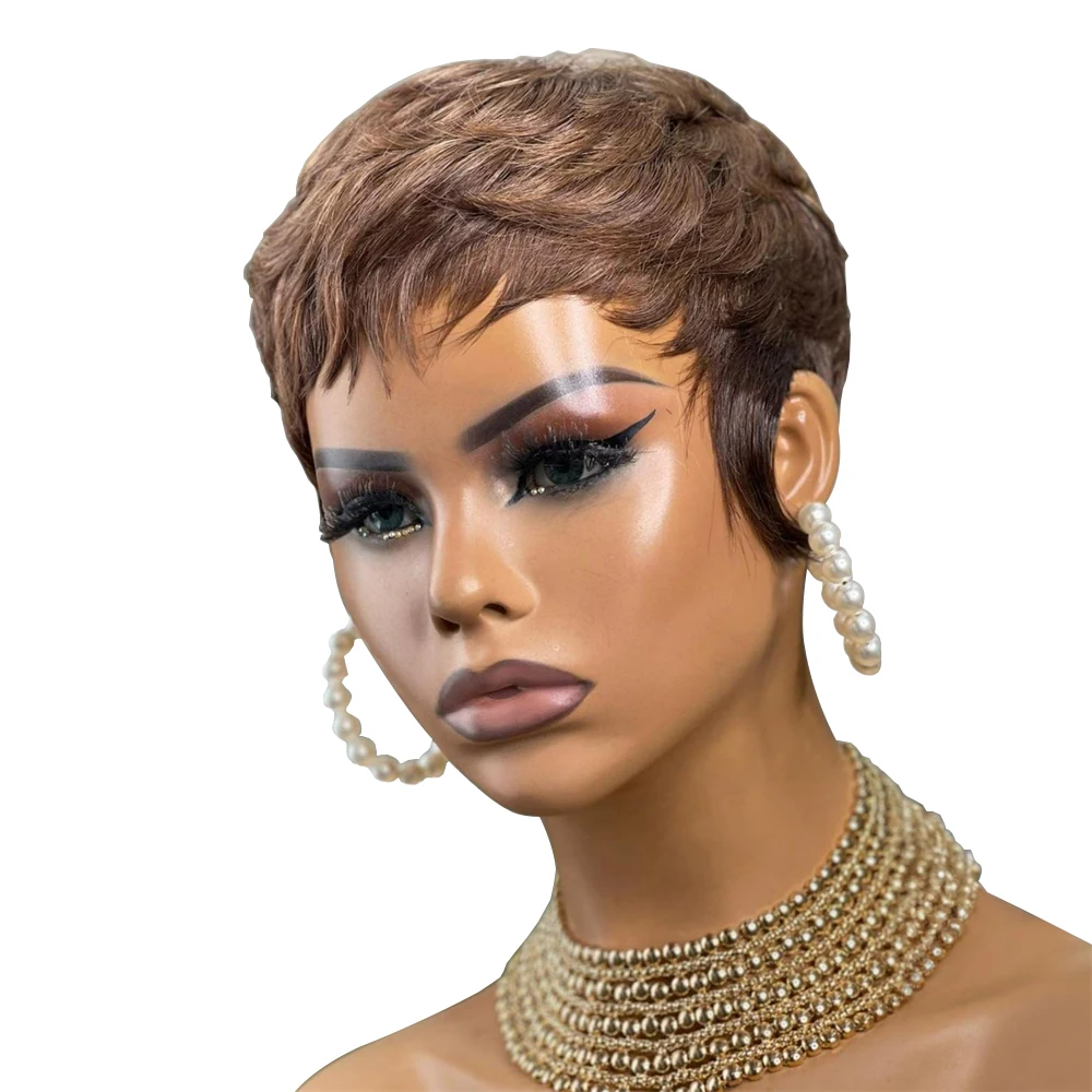 Short Pixie Cut Wigs Human Hair Wigs For Black Women Brazilian Remy Hair Full Machine Made Styles For Women Bob