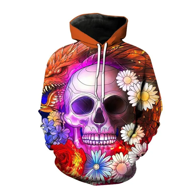 thumbnail image 1 of Nuevas sudaderas con capucha de otoño estilo hip hop con calaveras y estampado 3D, ropa de calle, pulóveres, sudaderas de manga larga, sudaderas de moda de ocio para hombres, 1 of 5