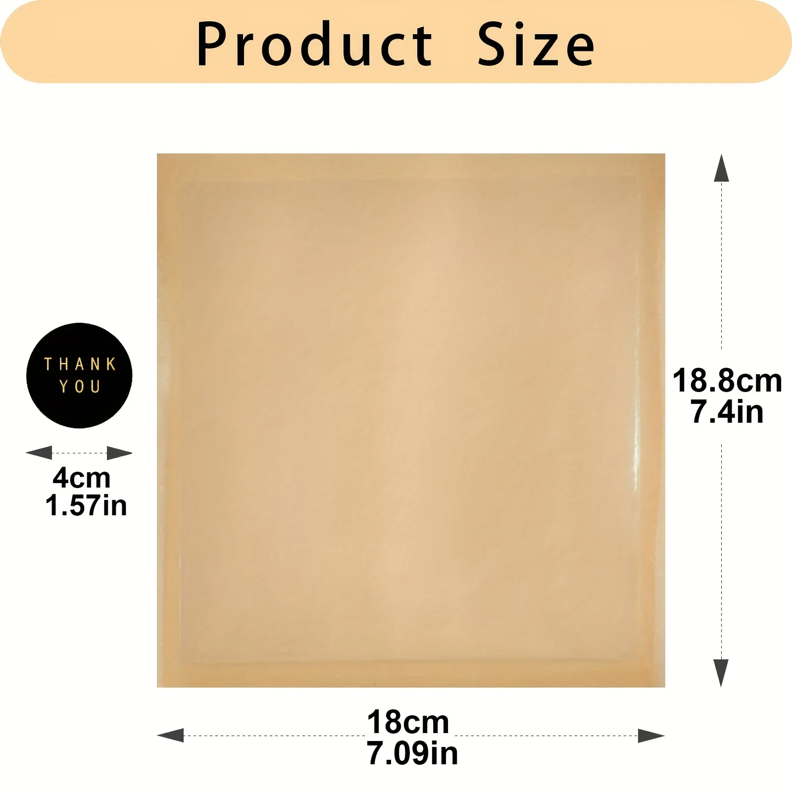 Custom Kraft Bakery Bags with Clear Window & Stickers – 7" Heat-Sealable Treat Pouches - SKU HSBB1521 - UGI Packaging