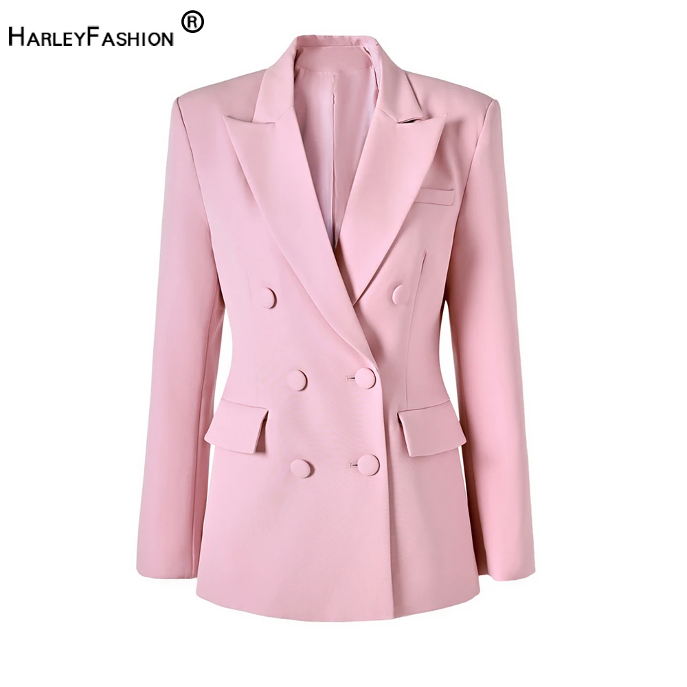 

Exquisite Design Women 4 Colors Orang/Pink/Brown/White Regualr Style Brief Classic Office Lady Blazer Jacket