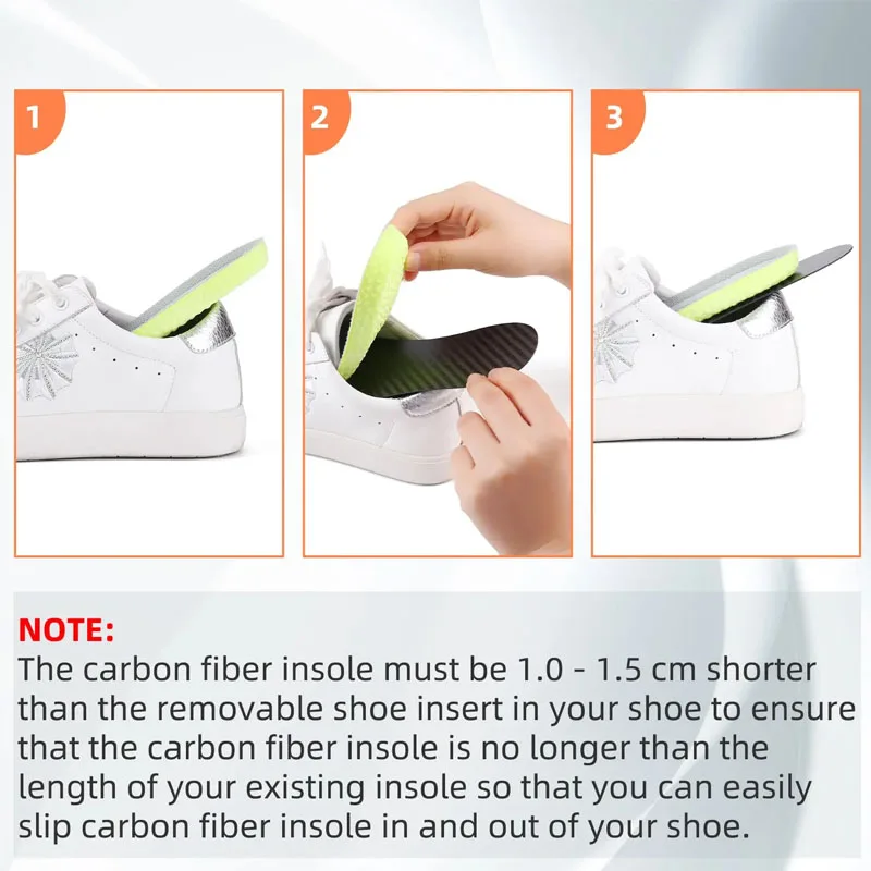 1.2mm Carbon Fiber Insole and Shock-absorbing Insole, Foot Fractures, Hallux Rigidus and Limitus, Rigid Shoe Insert for Sports 6