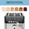 4 Slice Digital Toaster, 6 Shade Settings, Stainless Steel Toaster 4 Slice with Extra-Wide Slots, Thick Bread Toaster 3
