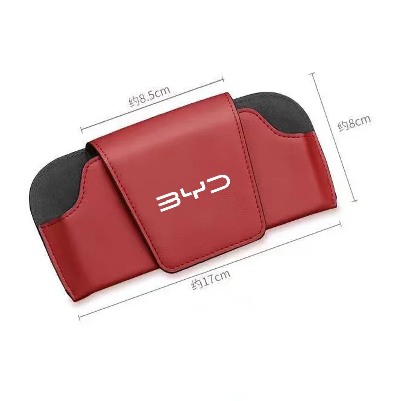 차량용 선바이저 가죽 선글라스 클립 안경 홀더 케이스 보관함 (BYD 탕 F3 E6 아토 위안 플러스 송 맥스 G3 악세사리)