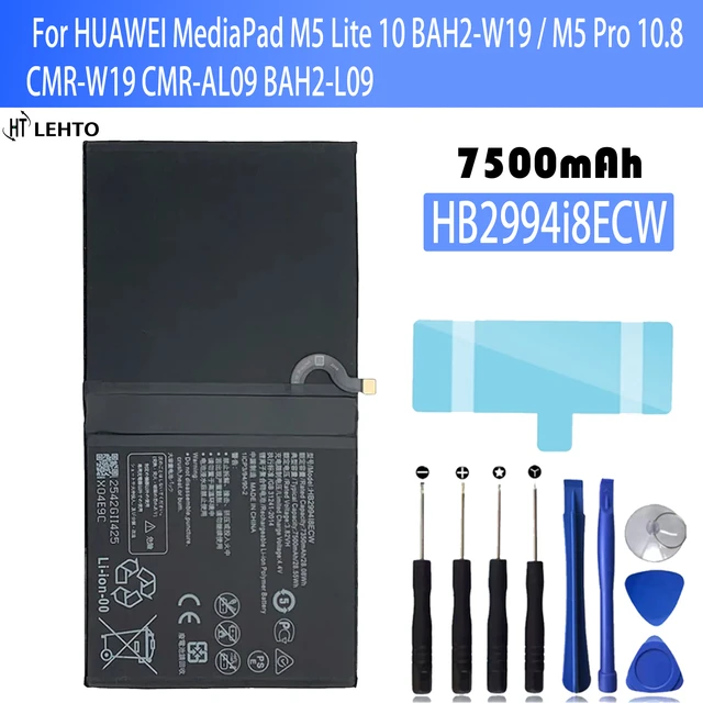 Huawei MediaPad-オリジナルバッテリー,m5 lite 10 bah2-w19/m5 pro ...