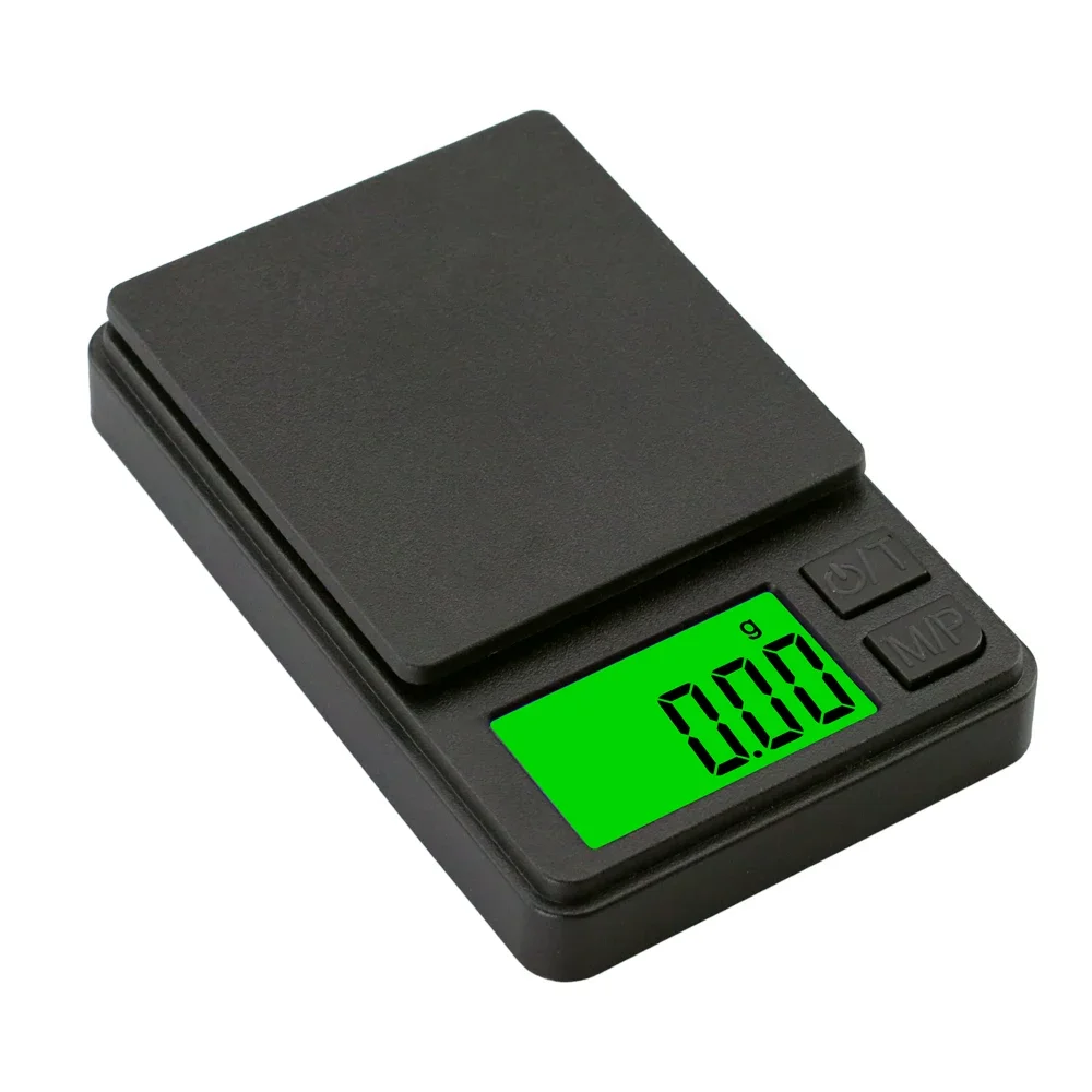 Mini Pocket Digital Scale LCD Gram Food Jewelry Ounces Grains 500g 0.01g 1000g 0.1g Scale Black EESBAO
