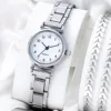 1Pcs Girls Cute Little Fresh Silver Digital Steel Quartz Watch Junior High School Girlfriends Birthday Christmas Gift 3