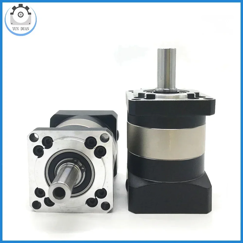 유성 기어박스 7 Arcmin 80/90mm 플랜지 750W 서보 모터 스퍼 기어 감속기 12.7/14/16/19mm 입력 속도 비율 3:1-100:1