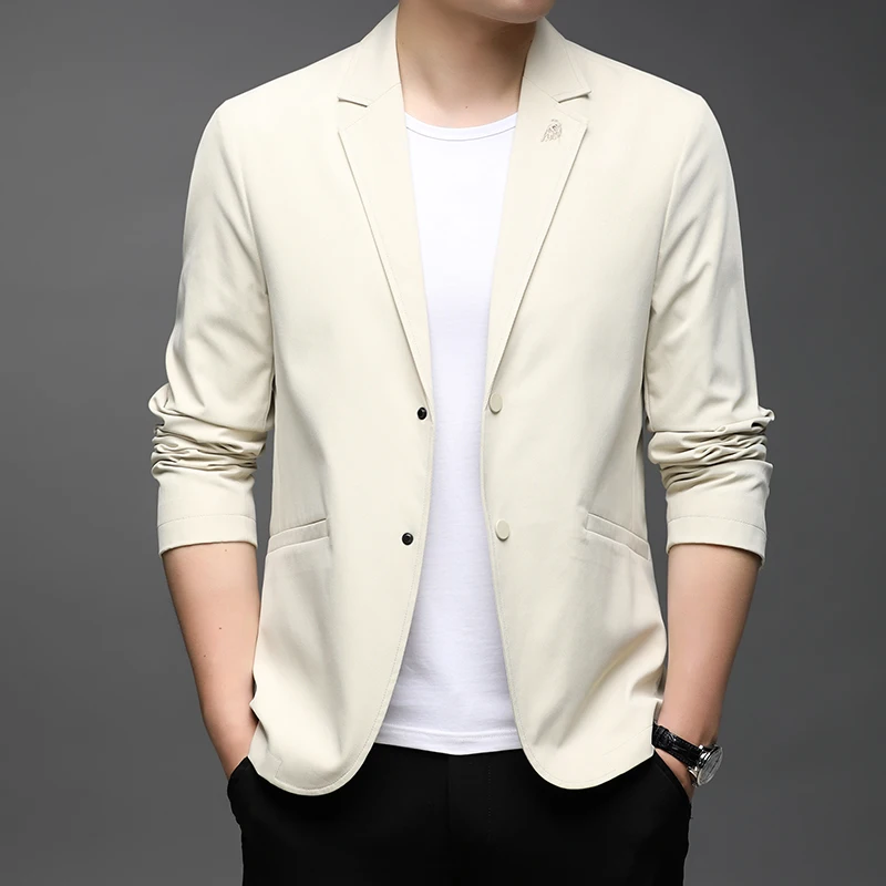 

2023 New Arrival Men Korean Fashion Single Breasted Blazers Spring Autumn Men's Slim Fit Business Casual Brand Suits & Blazer