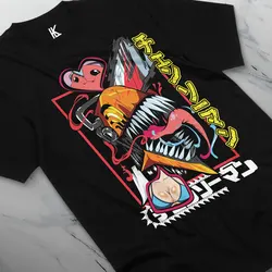 Chainsaw Man Anime Graphic T - Shirt - XXXL (Black)